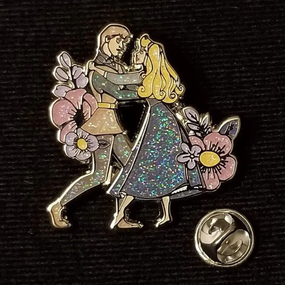 Disney Sleeping Beauty Pin CHASER Glitter Floral Mystery Loungefly Briar Rose LF